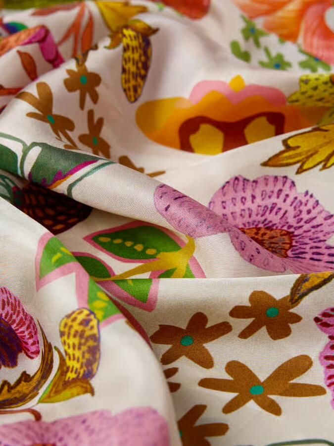 Codello Zijden sjaal van pure zijde met een all-over bloemenprint