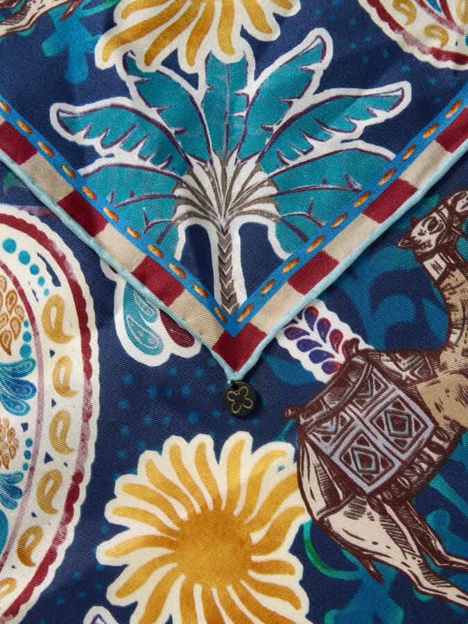 Codello Sjaal van zijde met labeldetail model 'PALM'