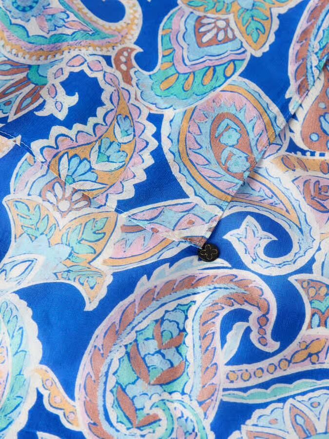 Codello Zijde sjaal met all-over paisleyprint model 'PONGÉ'