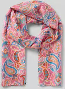 Codello Zijde sjaal met all-over paisleyprint model 'PONGÉ'