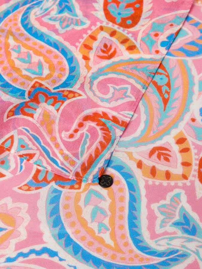 Codello Zijde sjaal met all-over paisleyprint model 'PONGÉ'