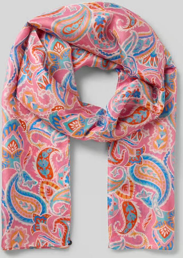 Codello Zijde sjaal met all-over paisleyprint model 'PONGÉ' - Foto 2