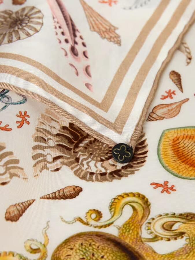 Codello Zijden sjaal met all-over motiefprint model 'Ocean'