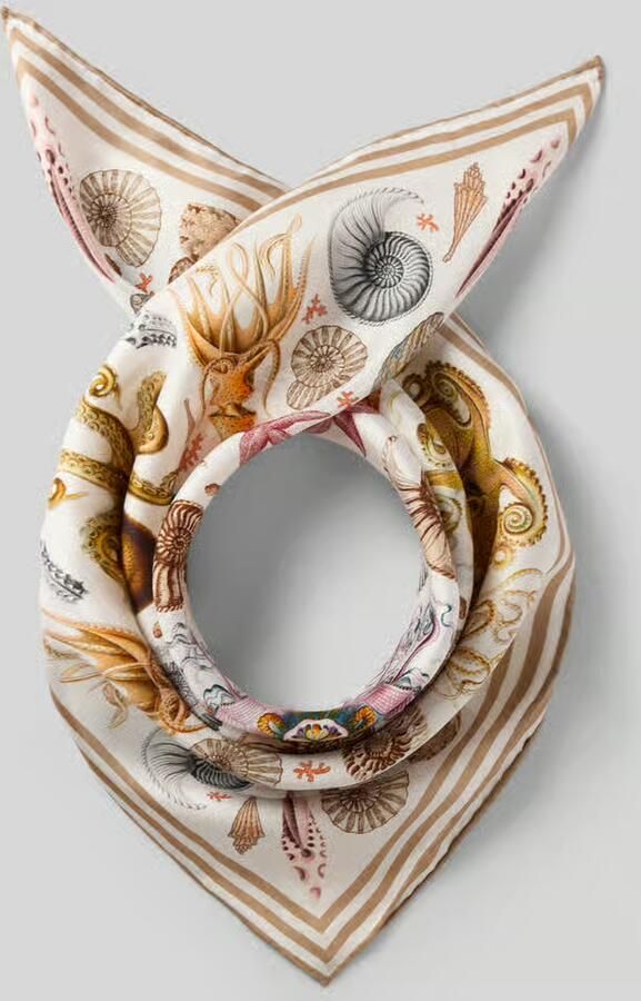 Codello Zijden sjaal met all-over motiefprint model 'Ocean' - Foto 2
