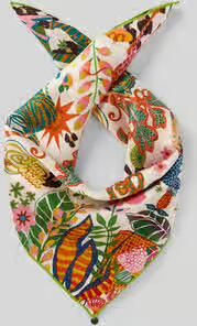 Codello Zijden sjaal met bloemenprint model 'Nicki'