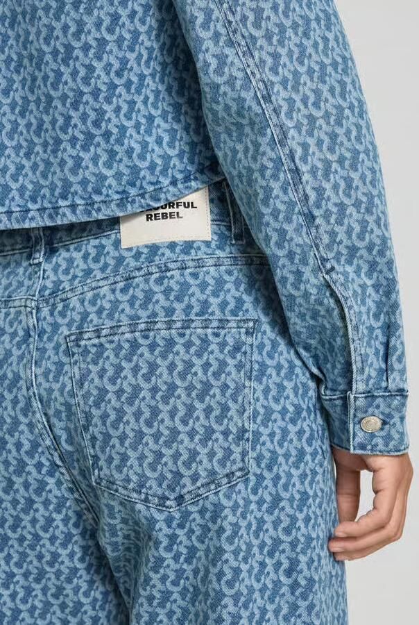Colourful Rebel Jeans met wijde pijpen model 'Gaias'