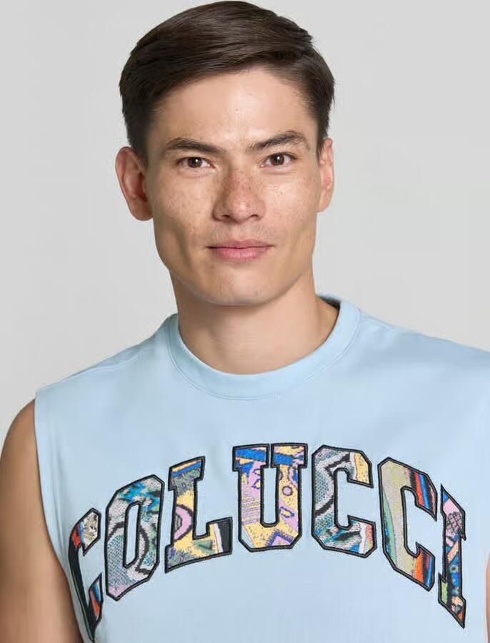 COLUCCI regular fit tanktop met labelstitching