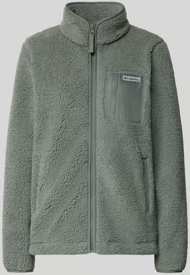 Columbia Fleecejack met opstaande kraag en labeldetail