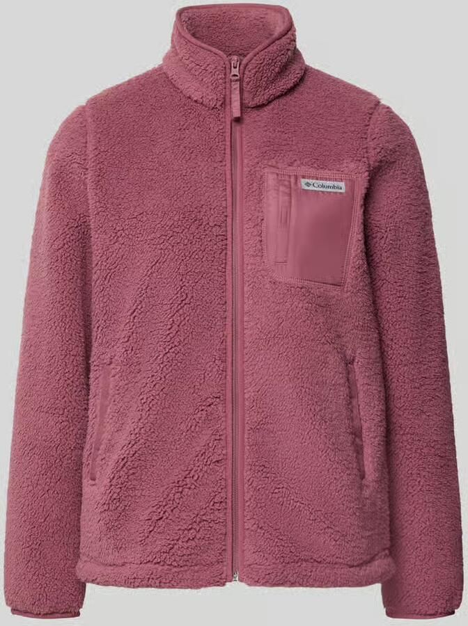 Columbia Fleecejack met opstaande kraag en labeldetail