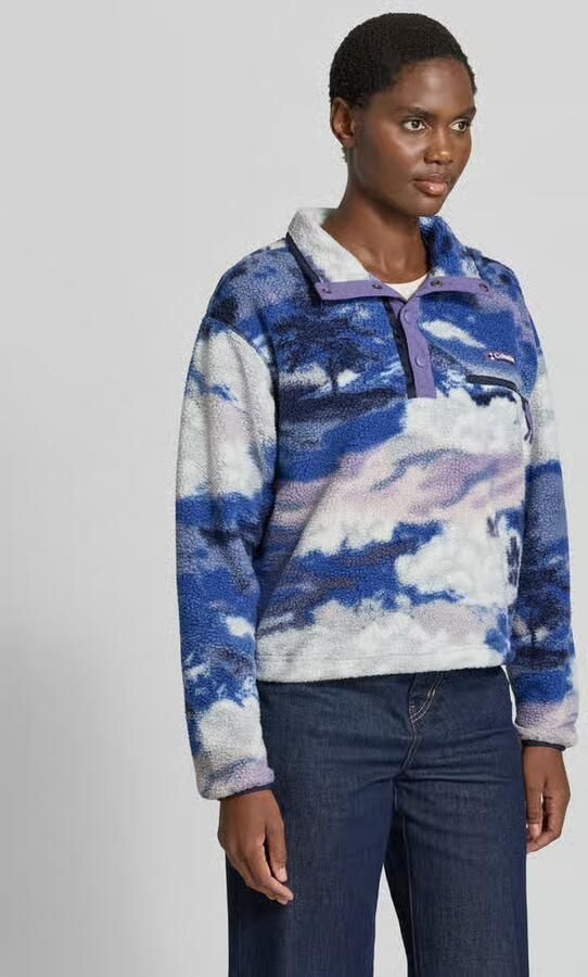Columbia Fleeceshirt met opstaande kraag en labelpatch model 'Helvetia II' - Foto 2