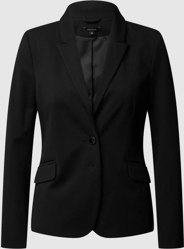Comma Korte blazer in hoogwaardige katoenmix