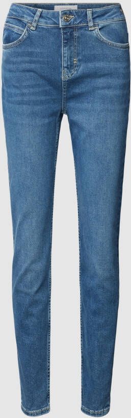 Comma Casual Identity Slim fit jeans met knoop- en ritssluiting
