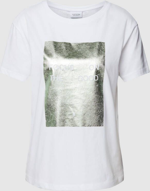 Comma Casual Identity T-shirt met motiefprint
