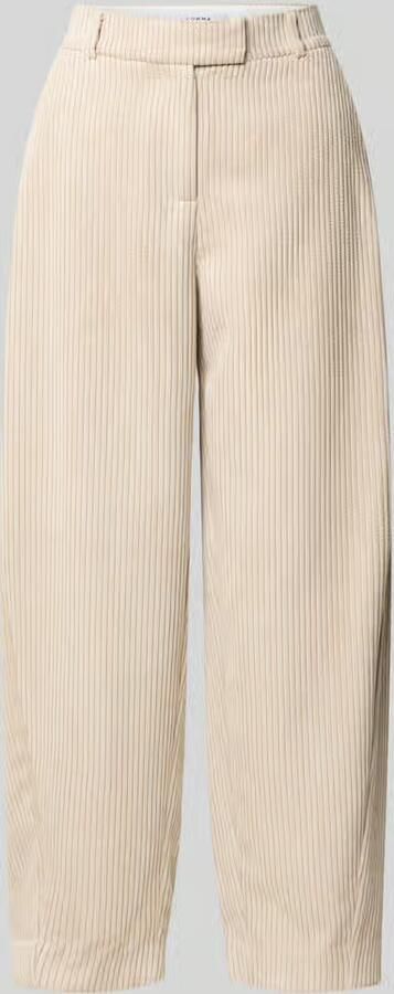 Comma barrel fit corduroy broek met achterzakken