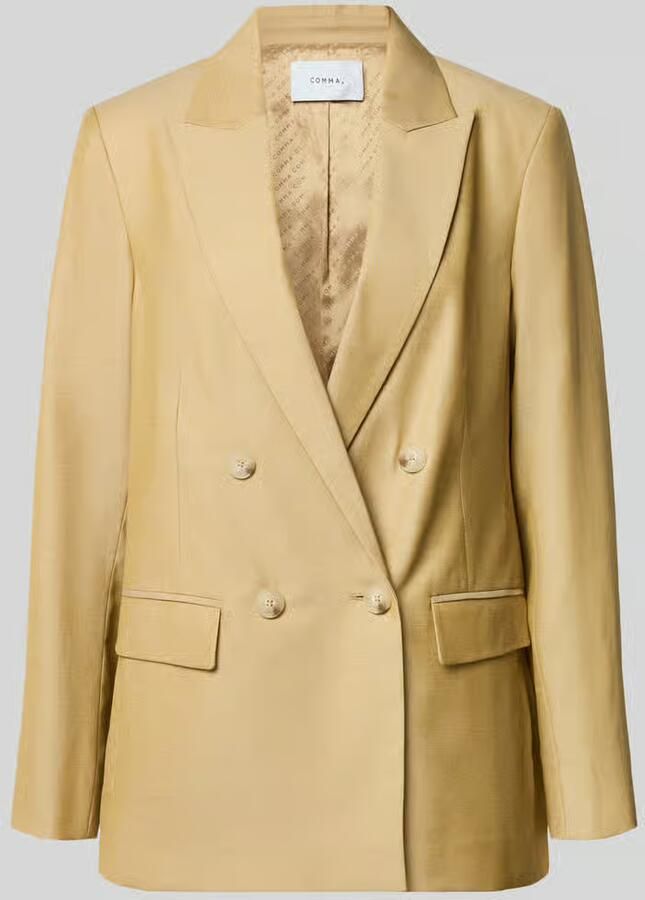 Comma blazer met linnen en patteszakken - Foto 2