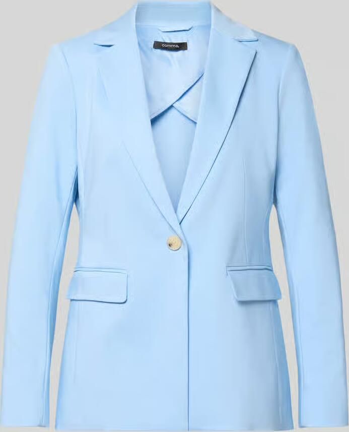 Comma Getailleerde blazer met klepzakken Blue Dames - Foto 4