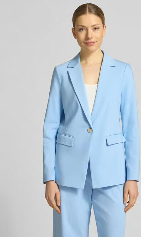 Comma Getailleerde blazer met klepzakken Blue Dames - Foto 7