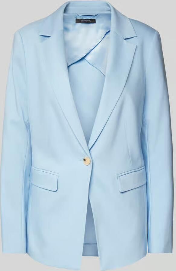 Comma Getailleerde blazer met klepzakken Blue Dames - Foto 6