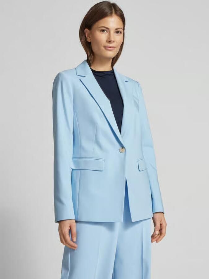Comma Getailleerde blazer met klepzakken Blue Dames - Foto 3