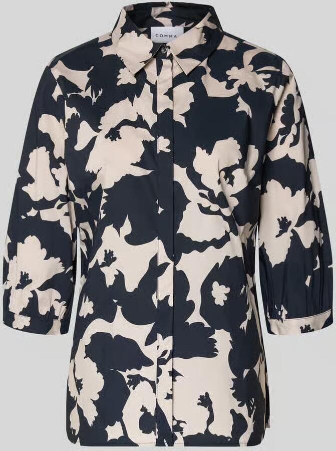 Comma Blouse met 3 4-mouw en verborgen knoopsluiting - Foto 2