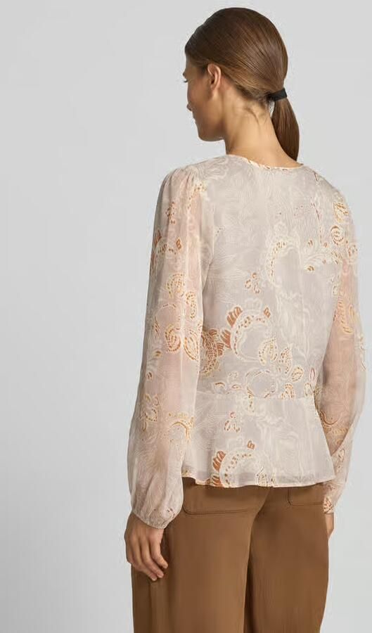 Comma blouse met lange mouwen met v-hals - Foto 3