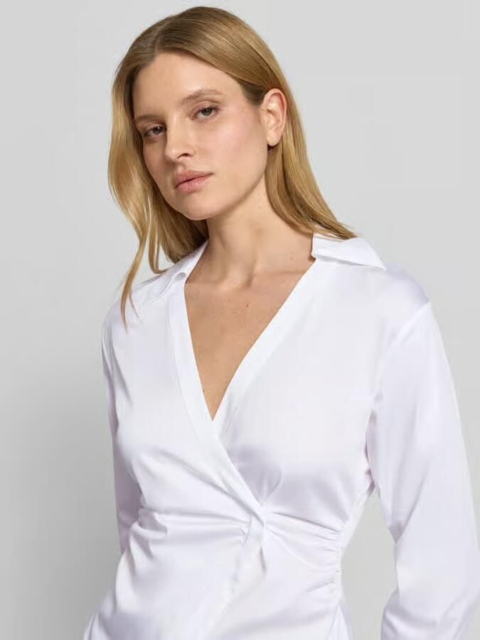 Comma Blouse met rimpels en V-hals - Foto 3