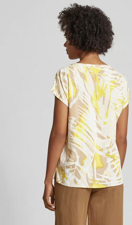Comma Blouse met korte mouwen met print all-over