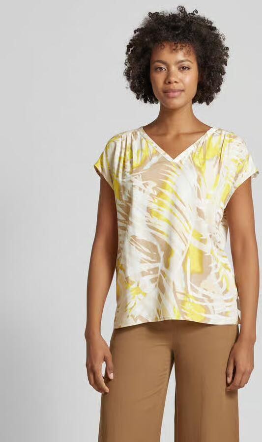 Comma Blouse met korte mouwen met print all-over - Foto 2