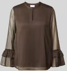 Comma blouse met volantmouwen