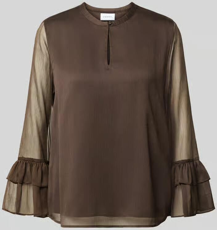Comma blouse met volantmouwen