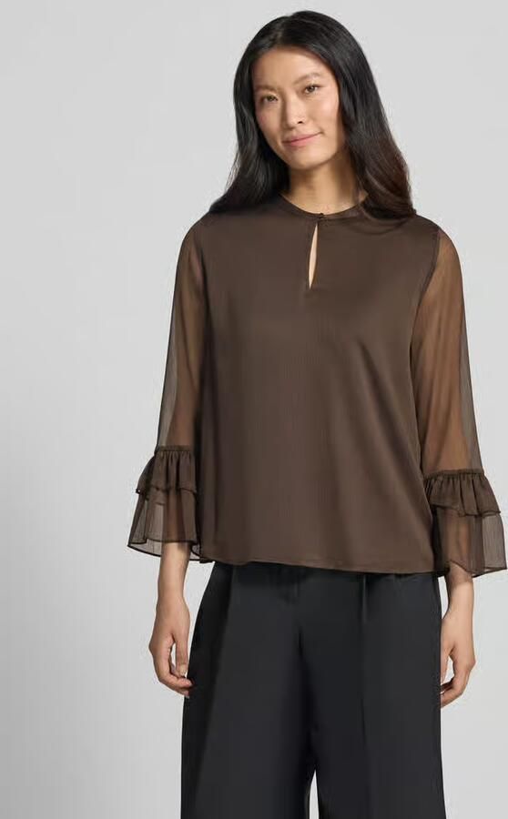 Comma blouse met volantmouwen - Foto 2