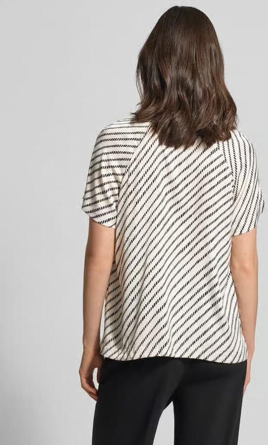 Comma Blouse-shirt met keyhole-halslijn - Foto 5