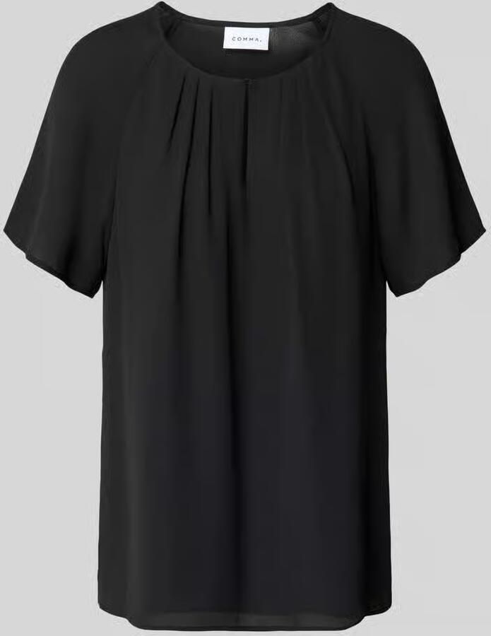 Comma Blouse-shirt met vlindermouwen en sleutelgat-halslijn - Foto 2