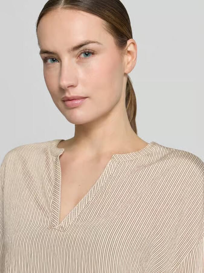 Comma Blouse van viscosemix met kimonomouwen