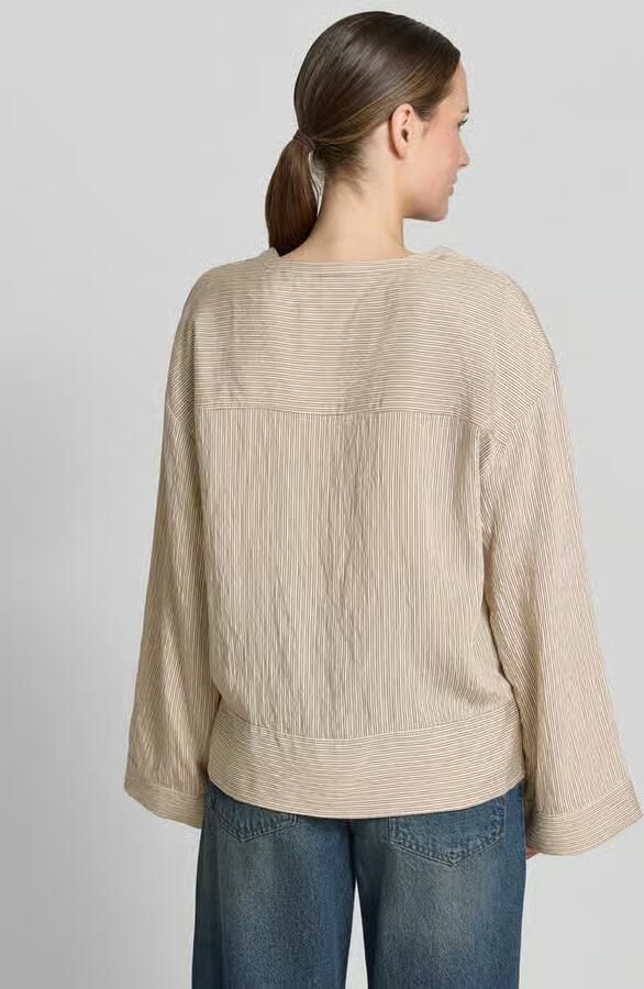 Comma Blouse van viscosemix met kimonomouwen