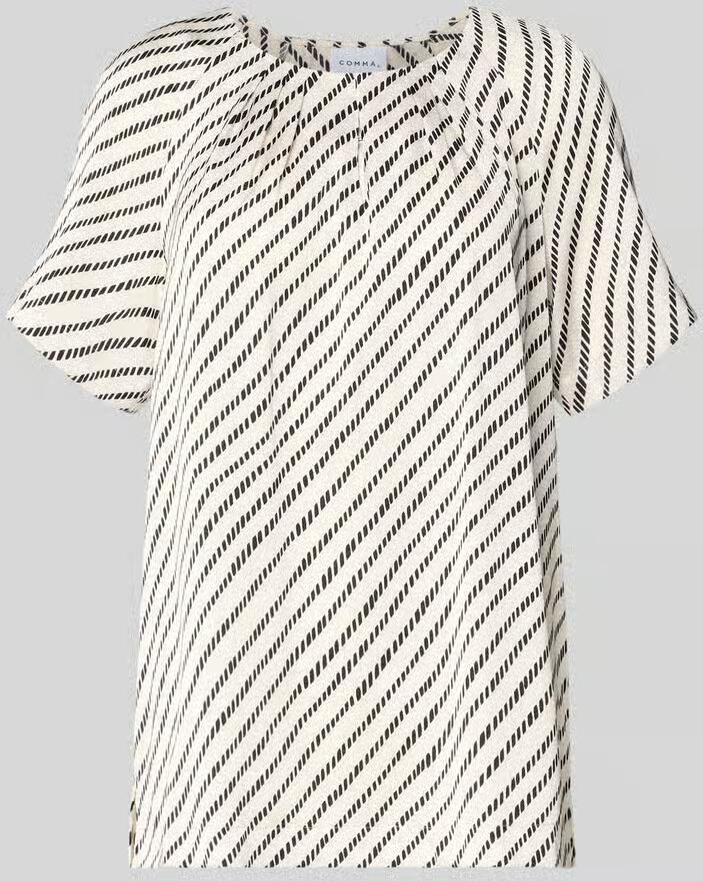Comma Blouseshirt met druppelvormige hals