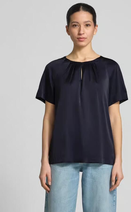 Comma Blouseshirt met druppelvormige hals - Foto 4