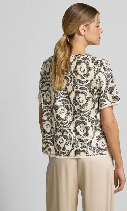 Comma Blouseshirt met pailletten en ronde hals - Foto 5