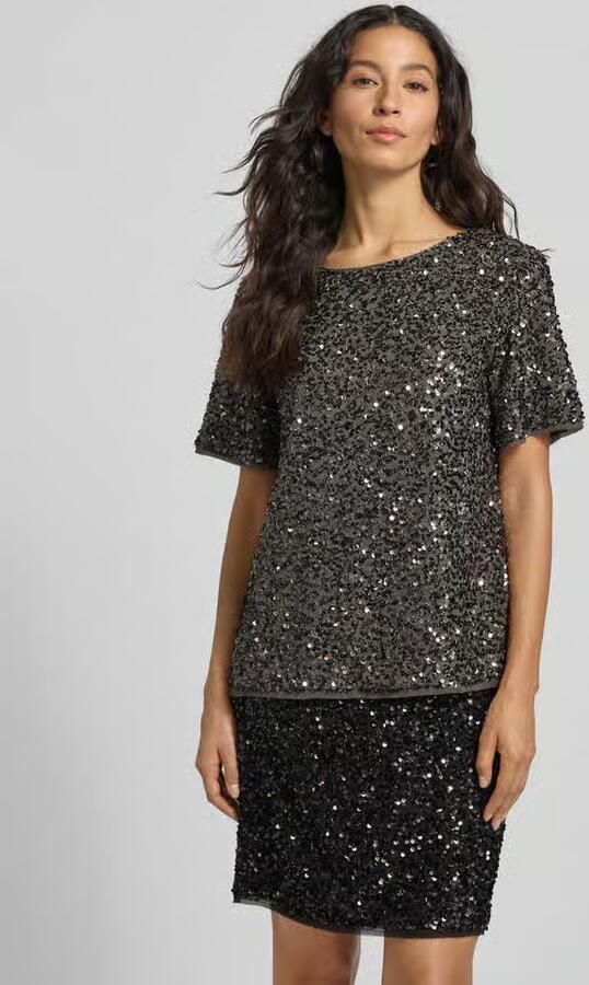 Comma Blouseshirt met pailletten - Foto 2