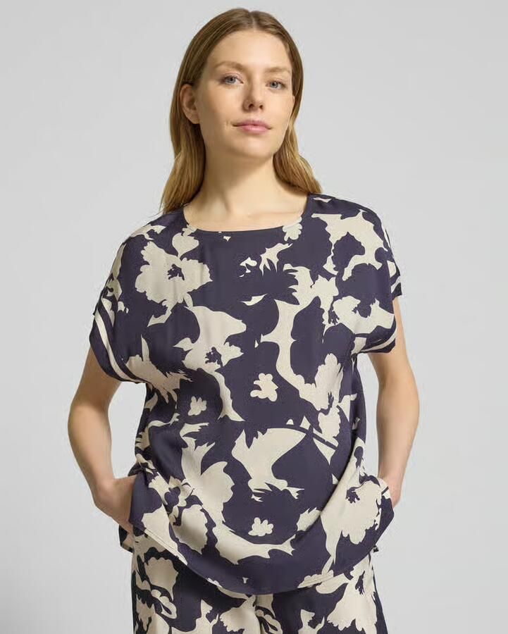 Comma Blouse met korte mouwen met print all-over - Foto 4