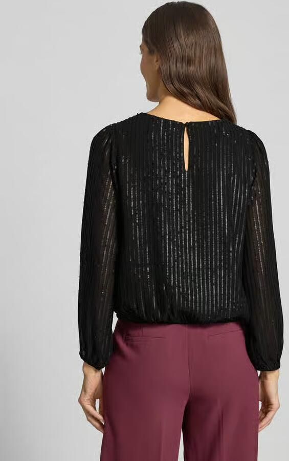 Comma Blouse met lange mouwen met pailletten-patroon