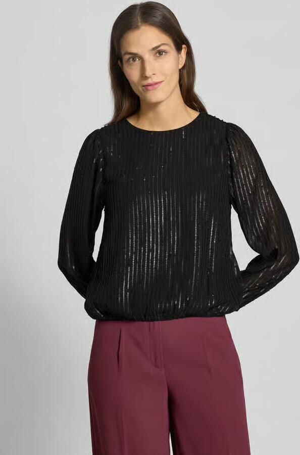 Comma Blouse met lange mouwen met pailletten-patroon - Foto 2