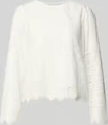 Comma Blouseshirt van kant met ronde hals