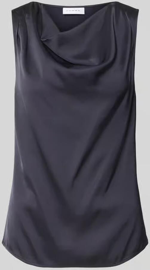 Comma Blousetop met cascadehals - Foto 2