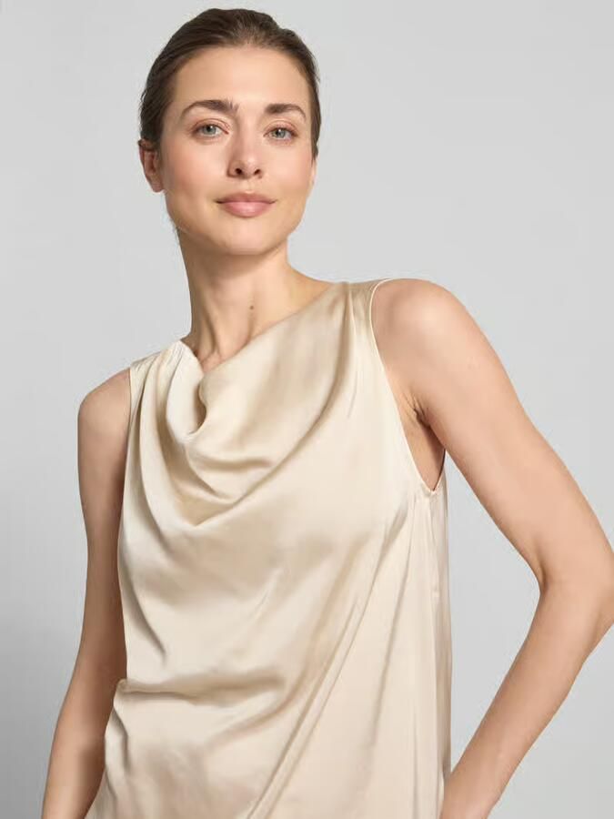 Comma Blousetop met cascadehals
