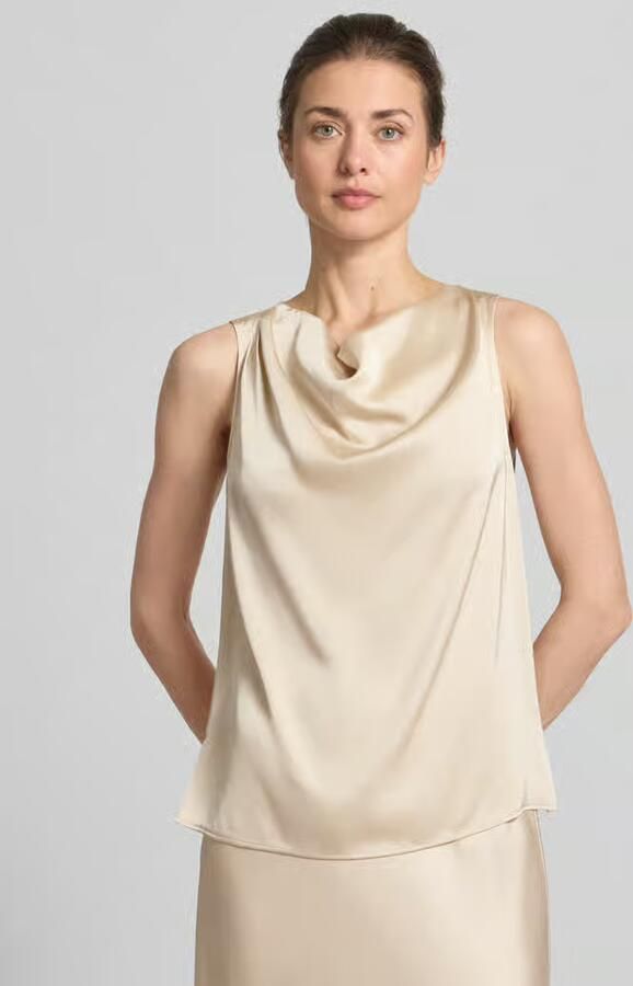 Comma Blousetop met cascadehals - Foto 3