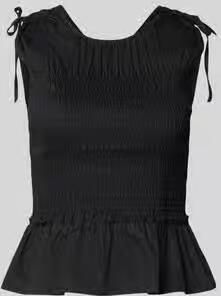 Comma Blousetop met smokelementen