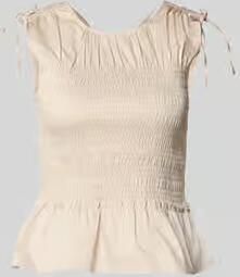 Comma Blousetop met smokelementen