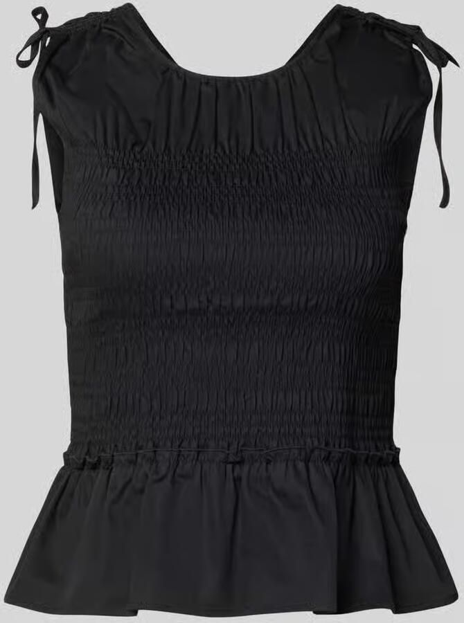 Comma Blousetop met smokelementen - Foto 2