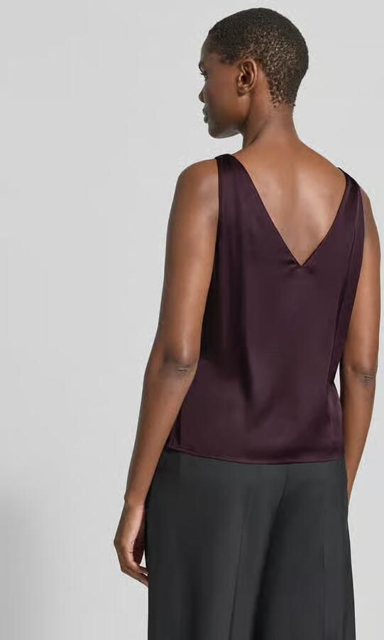 Comma Blousetop met v-hals en met kant - Foto 2